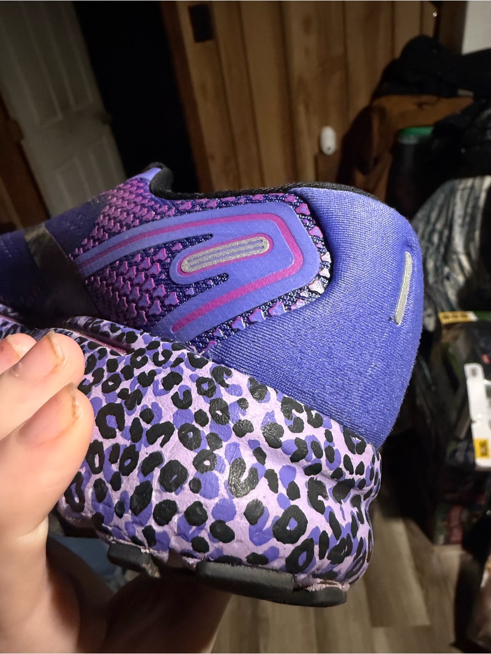 Brooks Women's Running Shoe in Purple with Black Accents and Pink Trim - Picture 9 of 10
